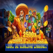 teste de memoria windows